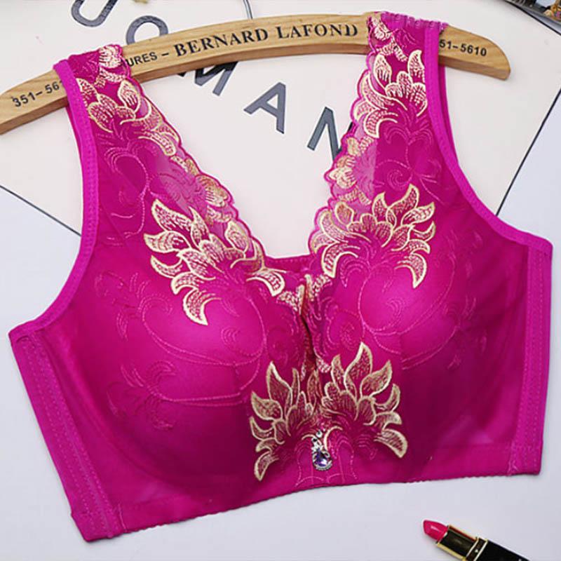 Ladies Beautiful Back No Steel Ring Large Size Bra Gather Thin Tube Top Full Cup Soft Comfortable Anti-sagging Anti-glare Bra