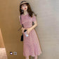 Pofulove S-XL Women Summer Off Shoulder Bag Hip A-line Dress Sexy Long V-neck Mermaid Dress