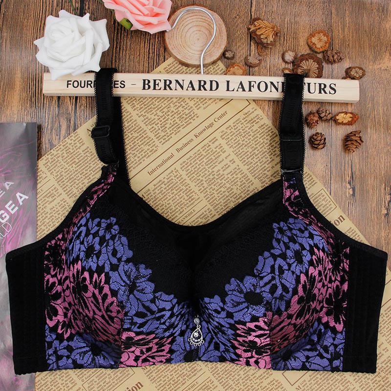 Ladies Thin Adjustable Large Size Push Up Bra Sexy Lace Side Adjustable Breathable Comfort Bra