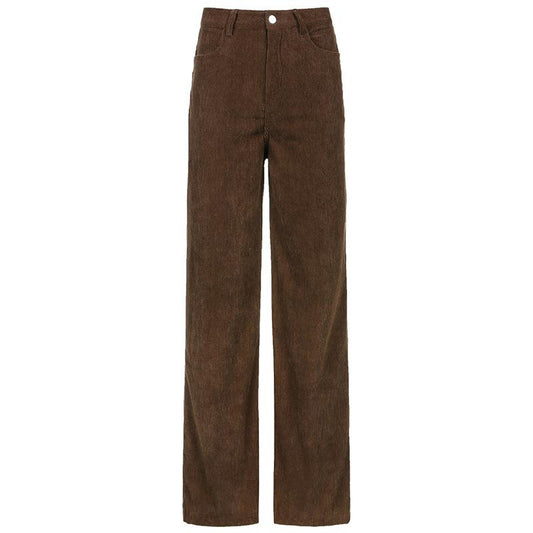 Corduroy Y2K Baggy Joggers Women Vintage Wide Leg Pants High Waist E Girl 90s Aesthetic Trousers Female Sweatpants