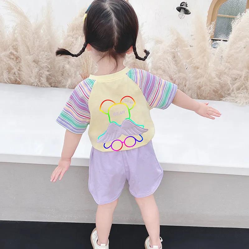 Girls' Summer Clothes Children's Summer Western Style Children's Summer Suits Female Baby Two-piece Suit