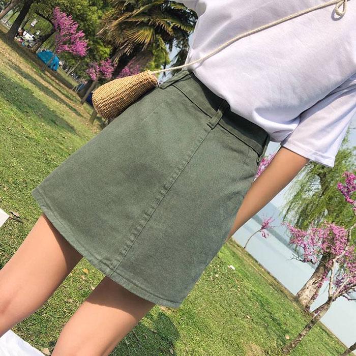 S-5XL Women Large Size Black Denim Skirt High Waist Thin Student Bag Hip Skirt A-line Skirt