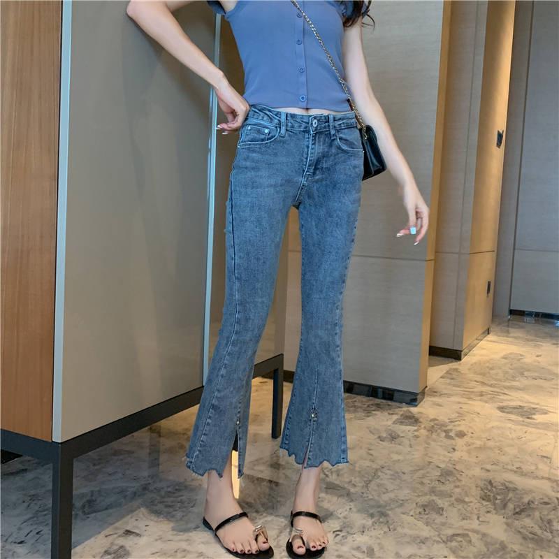 Wide Leg Denim Jeans Women Hight Waisted Flare Bell Bottoms Sexy Stretch Slim Pants Length Jeans
