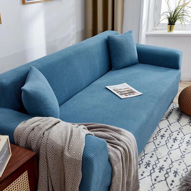 Modern Solid Color Suede Headboard Cover Bedside Cover Full Enclosed Elastic Dust-proof Protective Cover