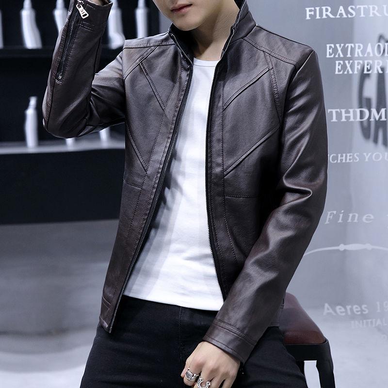 Men's Leather Jacket Men Motorcycle Jacket Plush Thicken Winter Coat Men Warm Leather Jackets