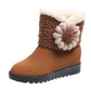 Thickened Snow Boots Women's Short Boots Winter Plus Velvet Flat-bottomed Warm Cotton Shoes Thick-soled Women's Shoes