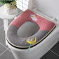 Universal toilet seat washable plus velvet zipper style thickened knitted seat toilet cover with handle