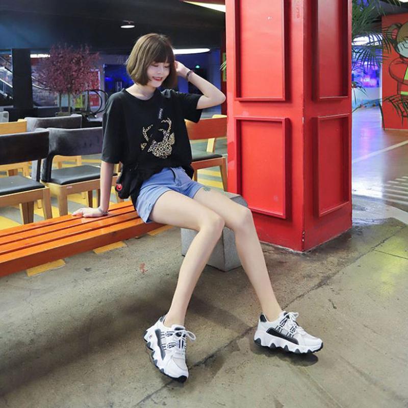 Spring Women's Shoes Sports Shoes Breathable Comfortable Non-slip Lightweight Korean Version  The White Shoes Female Students' Running Shoes