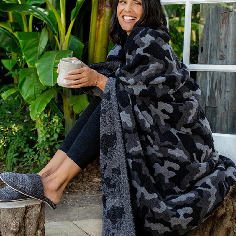 Woolen Blankets Children's Knitted Leopard Blankets Plus Fleece Throw Blankets for Kids Adult