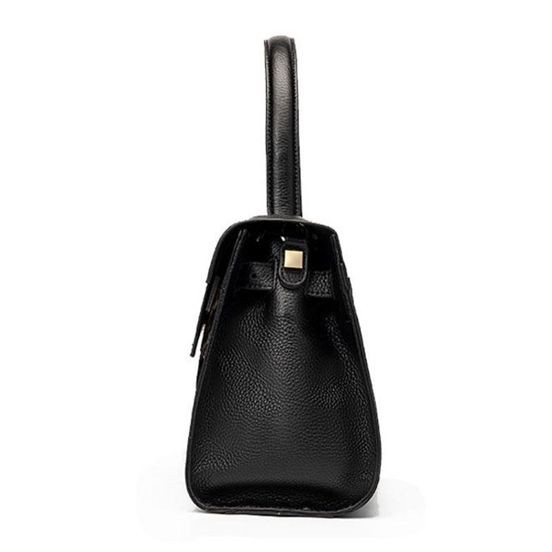 Personality Leopard Black High Quality Genuine Leather Top-Handle Bags Handbags Women Bags Luxury Large Capacity