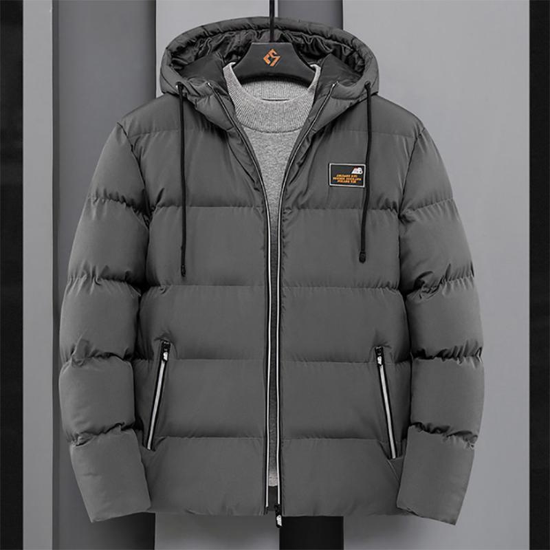 Cotton-padded Jacket Men's Thick Jacket Autumn and Winter Trend Slim Large Size Cotton Casual Loose Padded Jacket