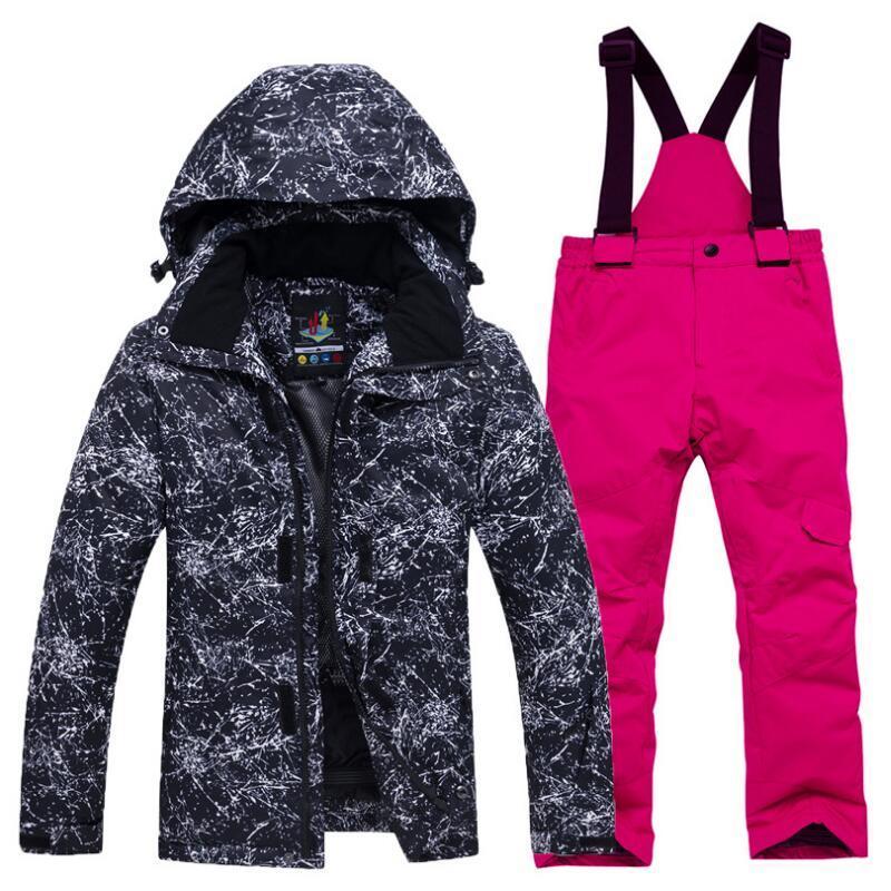 Children's Ski Clothing Suit Outdoor Windproof and Waterproof Two-piece Sportswear Wear-resistant Tooling Snowboard Clothing