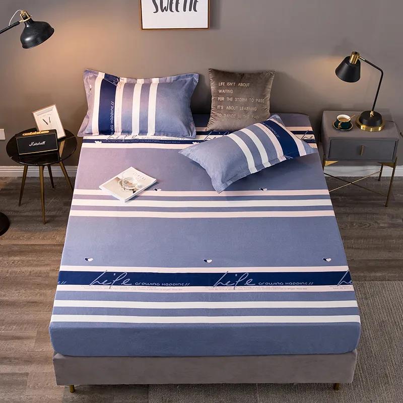 Four Seasons Universal Thickened Sanding Mattress Cover Breathable Non-slip Double Mattress Dust Protection Cover