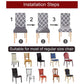 2/4/6pcs Cartoon Printing Dining Chair Cover Spandex Stretch Elastic Chair Cover for Wedding Dining Room Office Banquet