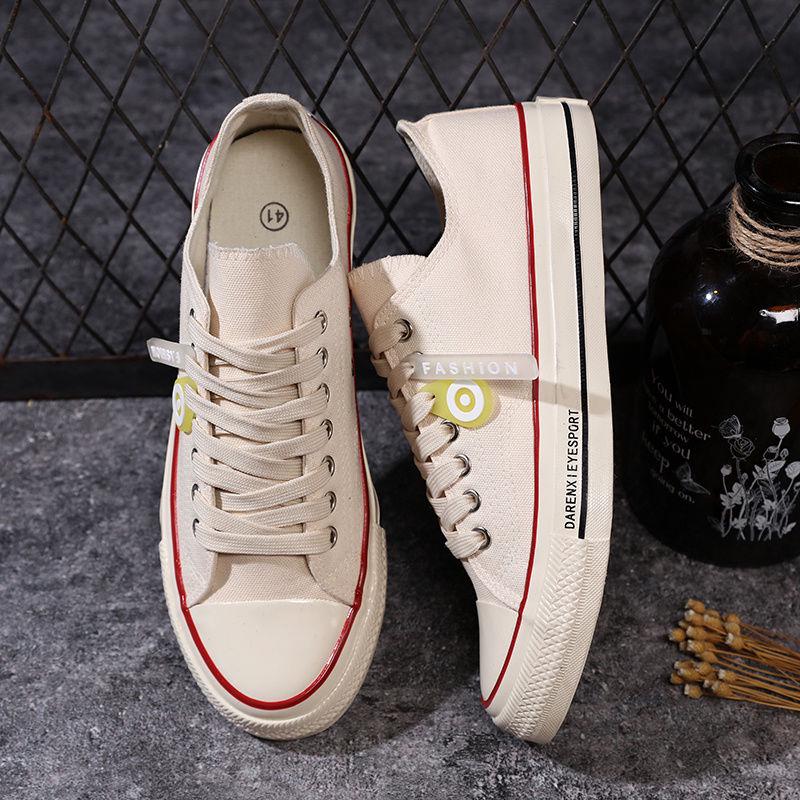 Men Canvas Fashion Brand Casual Shoes Flat for Men Comfortable Lace Up Zapatos Sapatos Youth  Sneakers
