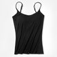 Women's Camisole Tops with Built In Bra Neck Vest Padded Slim Fit Tank Tops
