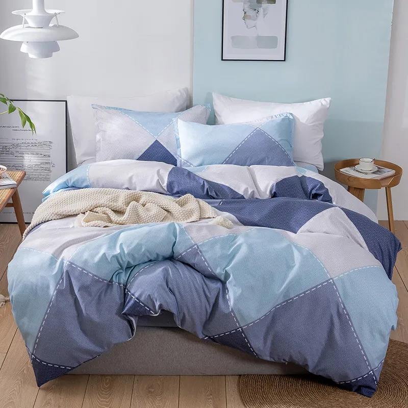 Four-piece Bed Sheet Quilt Cover Student Dormitory Single Bed Bedding Washed Cotton Quilt Cover Sheet 1.8m