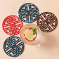 Chinese Style Retro Placemat Table Anti-scald Household Silicone Pad Dish Pad Coaster