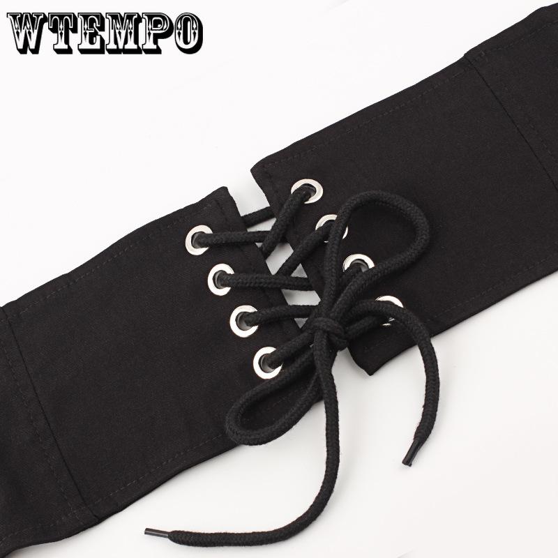 Women elastic thin leather waist belt fashion party skirt with belt casual long