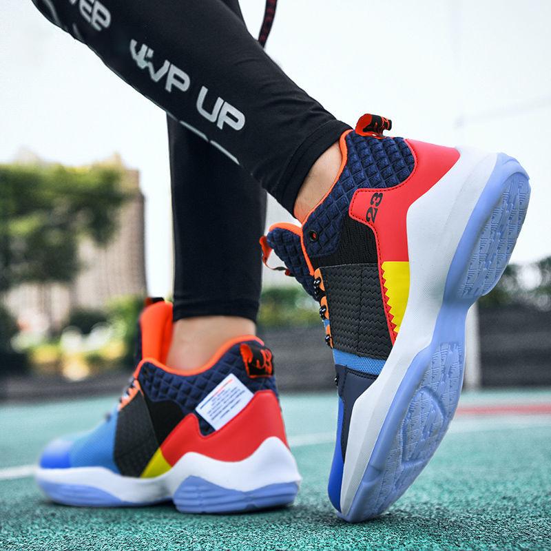 Men Professional High-top Basketball Shoes Men's Cushioning Light Basketball Sneakers Mesh Breathable Outdoor Sports Shoes
