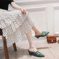 Summer Lazy Casual Fashion Thick Heel Sandals and Slippers Female Pointed Toe Korean Style Slope with Social Wear