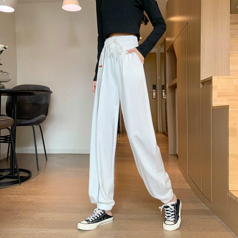 Women's Spring Summer and Autumn New Nine-point Leisure All-match Sports Harlan Pants Female Students Korean Version of Loose