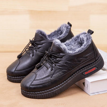 Old Beijing Cotton Shoes Women In Winter Waterproof Non-slip and Warm Flat Boots