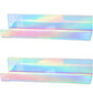 Rainbow Iridescent Acrylic Floating Shelves (Wall Mounted) for Bedroom, Bathroom, Living Room or Kitchen (Set of 2)