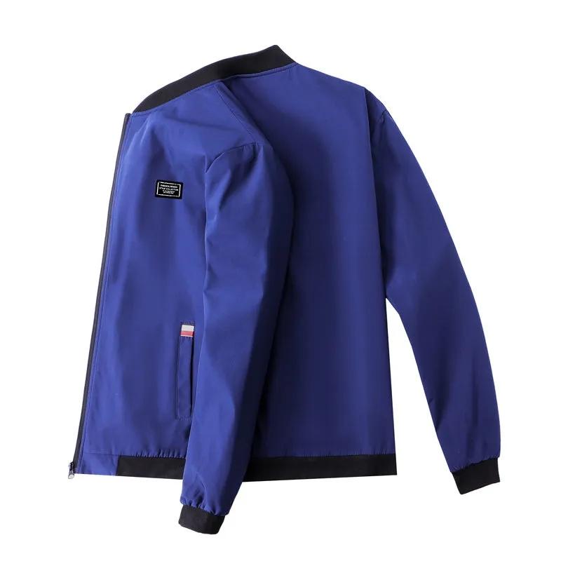 Spring and Autumn Jacket for Men All Match Slim Baseball Jacket Casual Stand Collar Zipper Thin Jacket Outdoor Sports Jacket