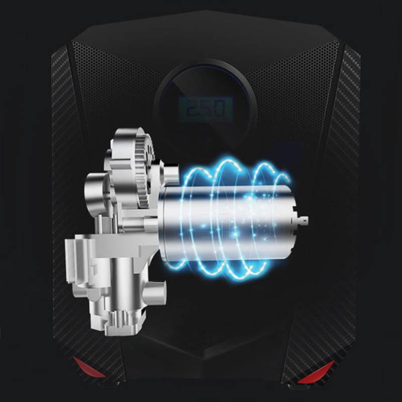 Car Inflatable Pump Mechanical Disk Finger Consumption Portable Car Reactor Tire High Power High Voltage Electric Air Air with Illumination Lamp