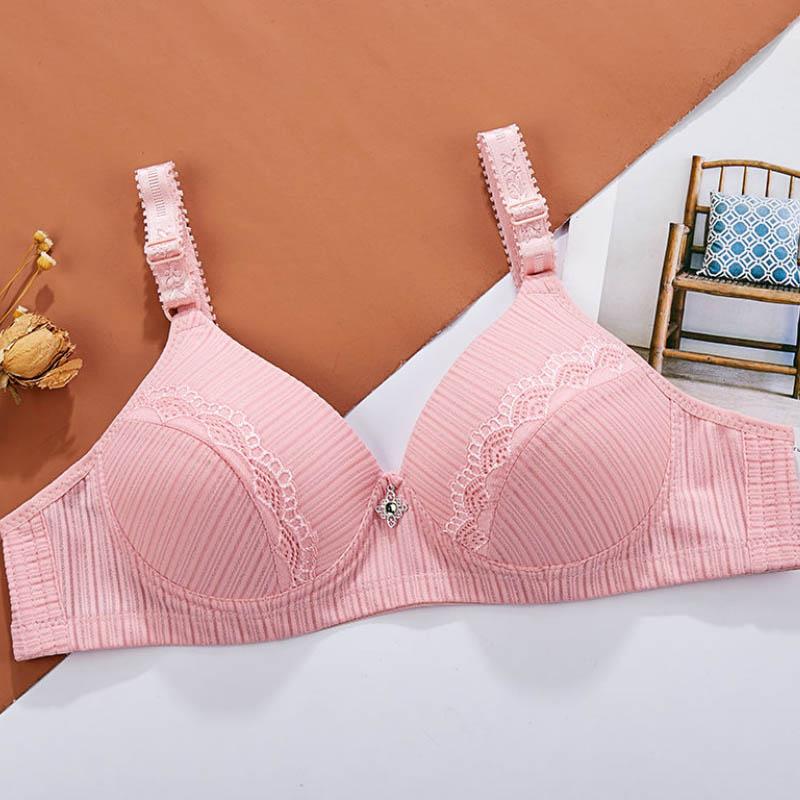 Ladies Anti-sagging Large Size Thin Section No Steel Rings Gathering Beautiful Back Sleeve Lace Adjustable Embroidered Comfort Bra