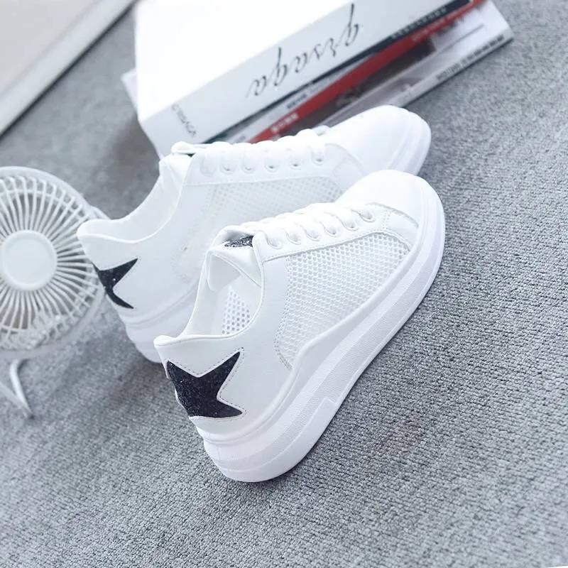 Summer Breathable White Shoes Female Hollow Sports Student Net Shoes Breathable Women