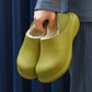 Waterproof Cotton Slippers for Women Winter Indoor and Outdoor Cute Plus Velvet Warm Shoes for Home Non-slip Wool Slippers