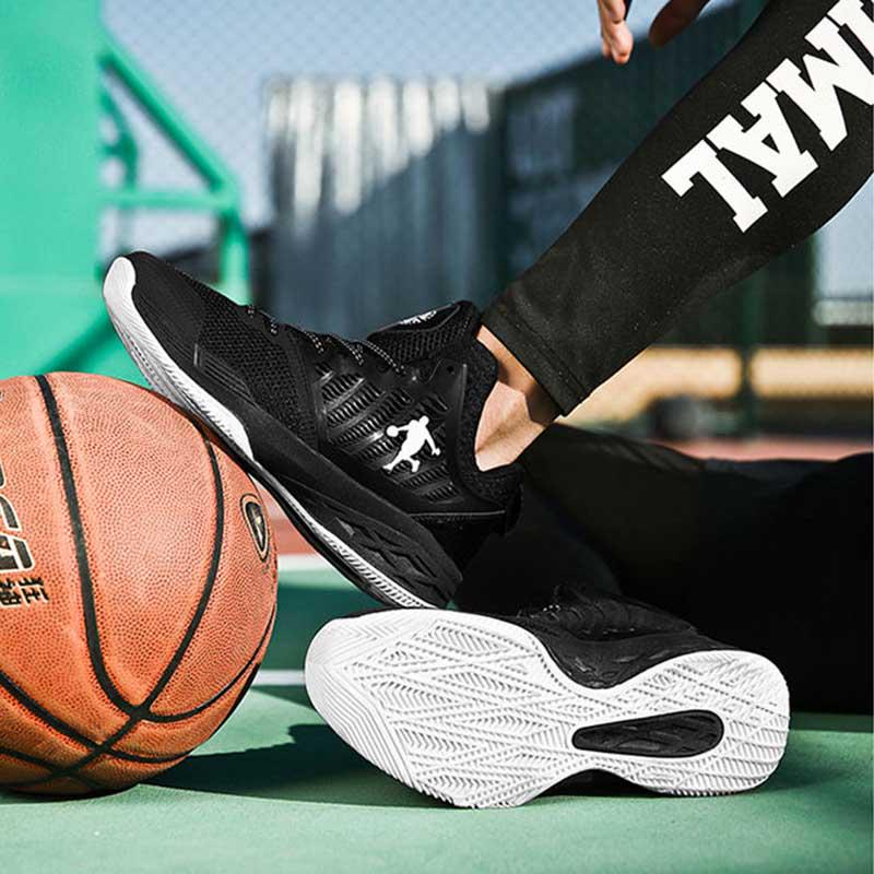 36-45 Men Mesh Sneakers Wear-resistant Basketball Shoes Deodorant Comfortable High-top Running Shoes