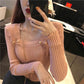 Spring and Autumn All-match Tight Top with Sexy Knit Bottoming Shirt Fashionable Slim Female Top