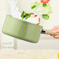 Avocado Color Maifan Stone Milk Pan Non-stick Pan Household Milk Pan General Milk Pan
