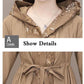 Embroidered Trench Coat Women's Mid-length Spring Large Size Loose Fashion Temperament All-match Raincoat Jacket