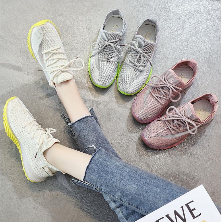Coconut Shoes Terracotta Warriors Luminous Bottom Fly-woven Mesh Breathable Mesh Shoes Soft Sneakers