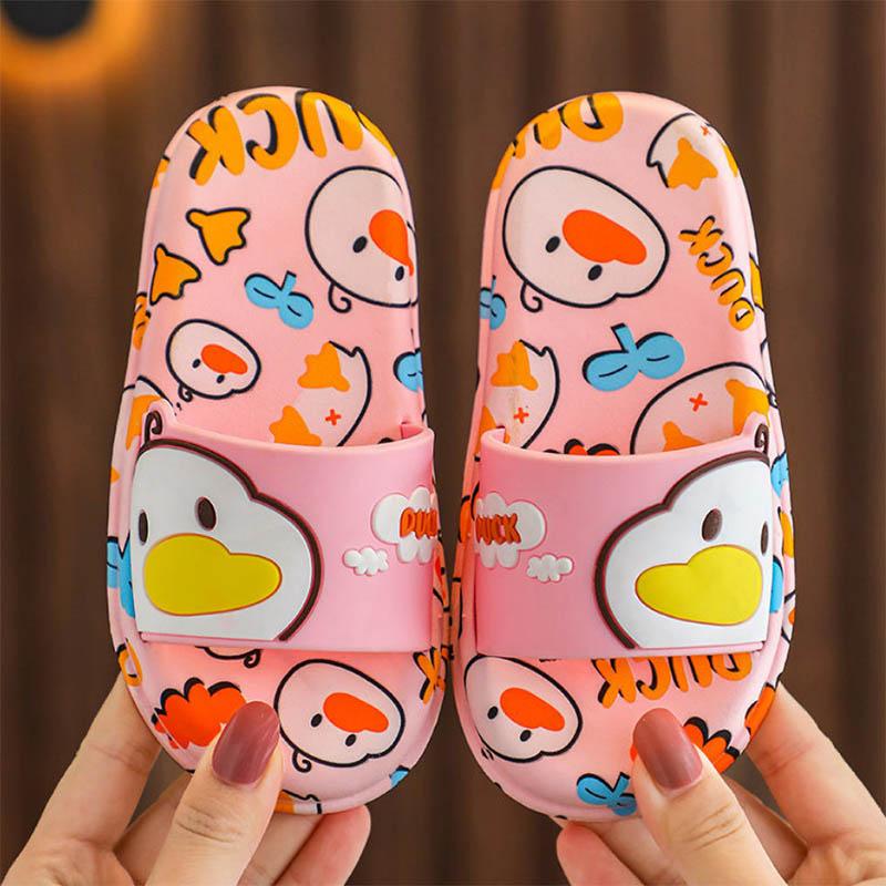 Thick Bottom Summer Children's Sandals and Slippers Cartoon Non-slip Soft Bottom Wear-resistant Baby Bath Slippers