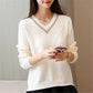 Bottoming openwork shirt spring and autumn models ladies loose large size sweater long sleeves