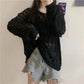 One-piece Knitted Blouse Autumn and Summer Women's Thin Loose Sunscreen Top