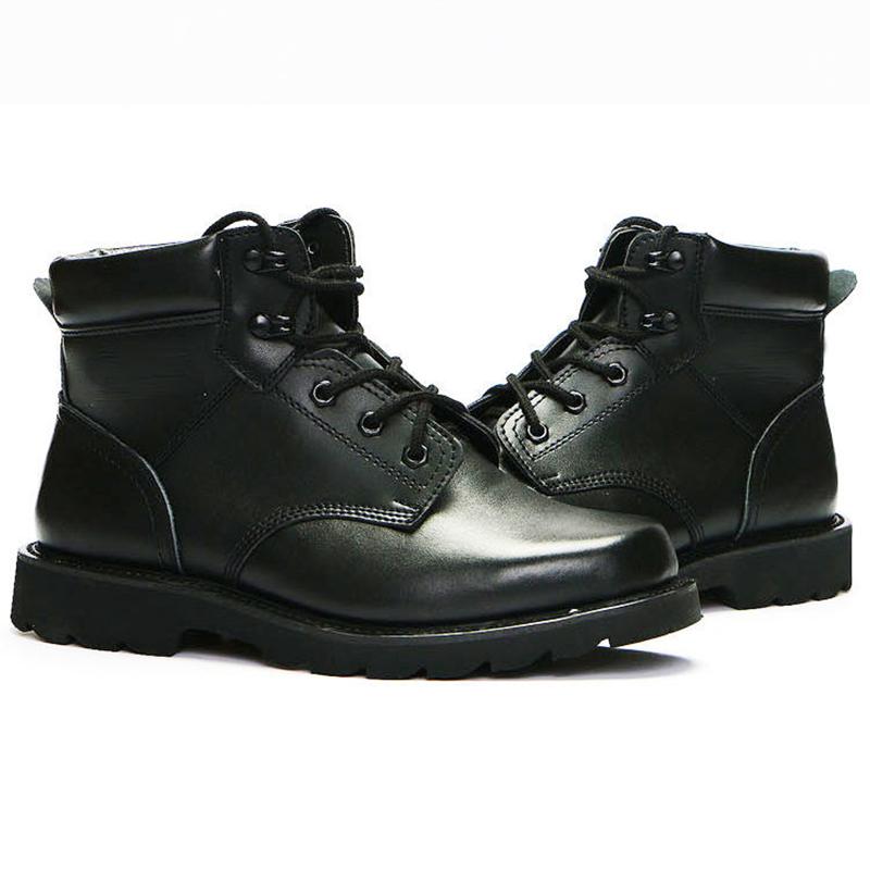Men's Winter Warm Cotton Boots Wool Cotton Shoes Men's Non-slip Padded Father Shoes Leather Snow Boots