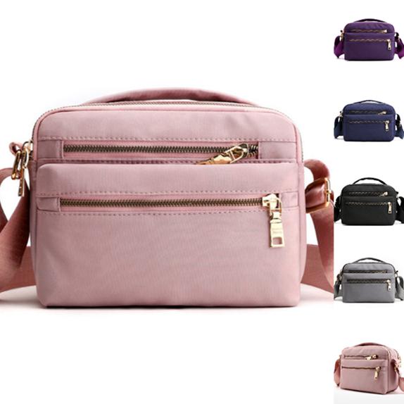 Women Nylon Shoulder Bag Waterproof Multi-pocket Zipper Bag Luxury Handbags Women Crossbody Bags Women Pouch Bag