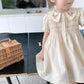 Children's Dress Girls Summer Dress Children's Embroidery Princess Skirt Baby Thin Flower A-line Skirt Button Embroidered Dress