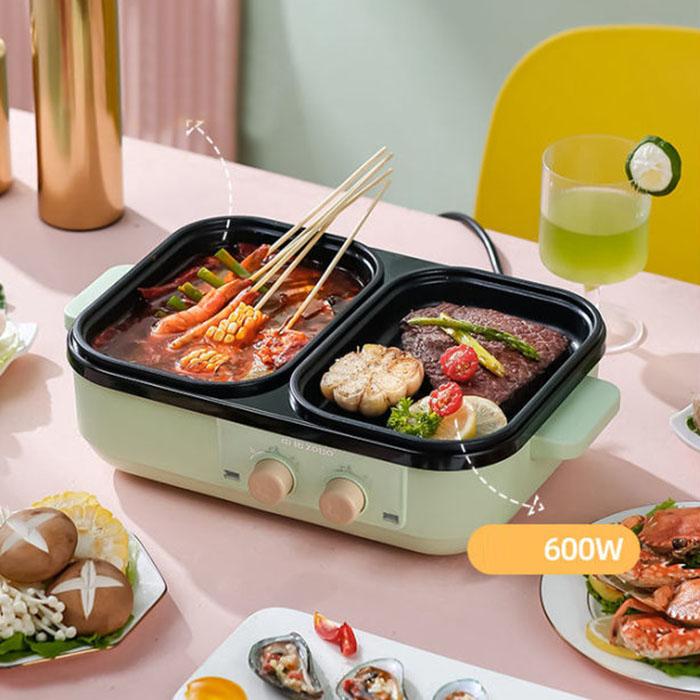 Multi-function Cooking Shabu-shabu and Roasting One Pot Non-stick Pot All-purpose Pot Household Pot Two-in-one Barbecue Stove