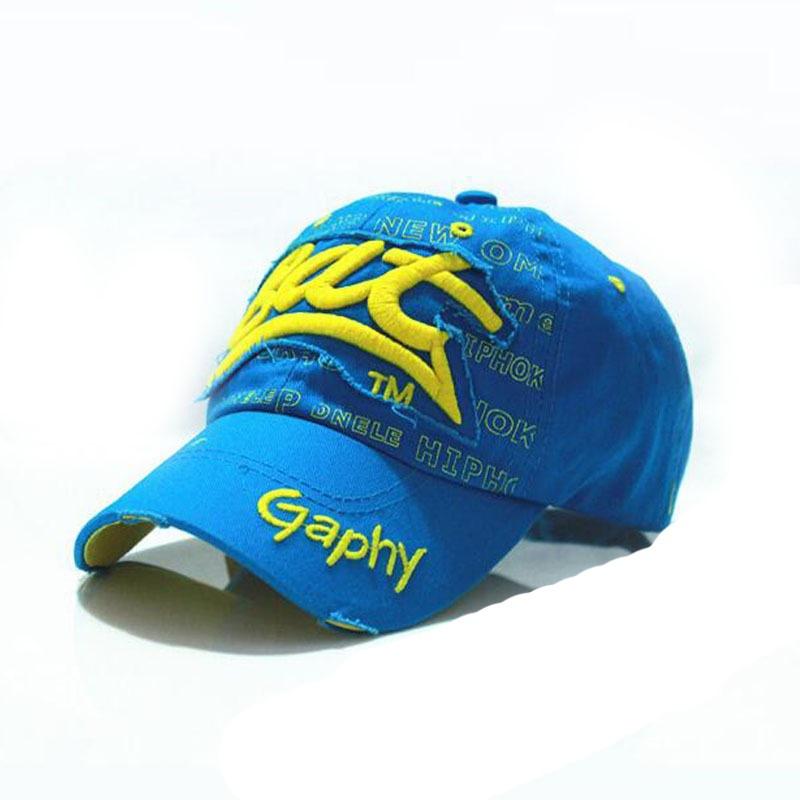 Hat Cotton Adjustable Summer Cap Hip Hop Snapback Letter Baseball Cowboy Sun Hats  Boys