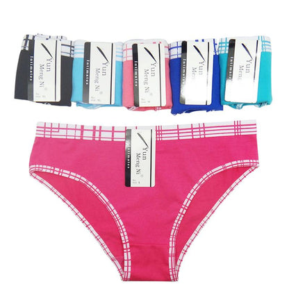 WTEMPO 6 Pcs/Lot Brand Cotton Solid Color Soft Panties For Women Briefs Underwear Lingerie Intimates