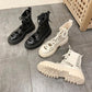Net Red British Style Hollowed Out Increased Martin Boots Women's Summer Thin Short Boots Trendy All-match Breathable Sandals