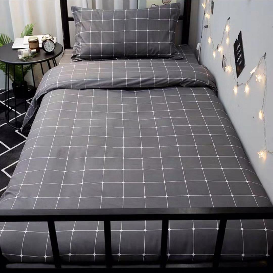 Three-piece Bed Male Dormitory Simple Style Sub-single Quilt Cover Bed Sheet Pillowcase Set