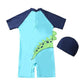 Children's Cartoon Dinosaur One-piece Swimsuit Boy Baby Quick-drying Swiming Suit Cute Printed Breathable Swimwear